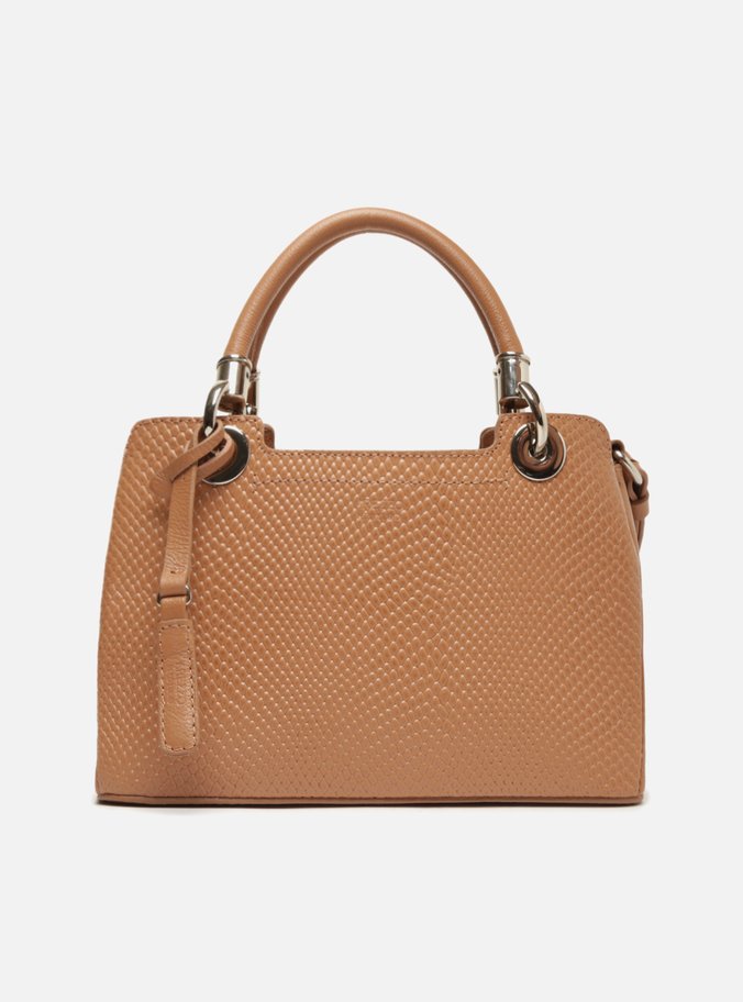 Bolsa Marrom Texturizada Tiracolo