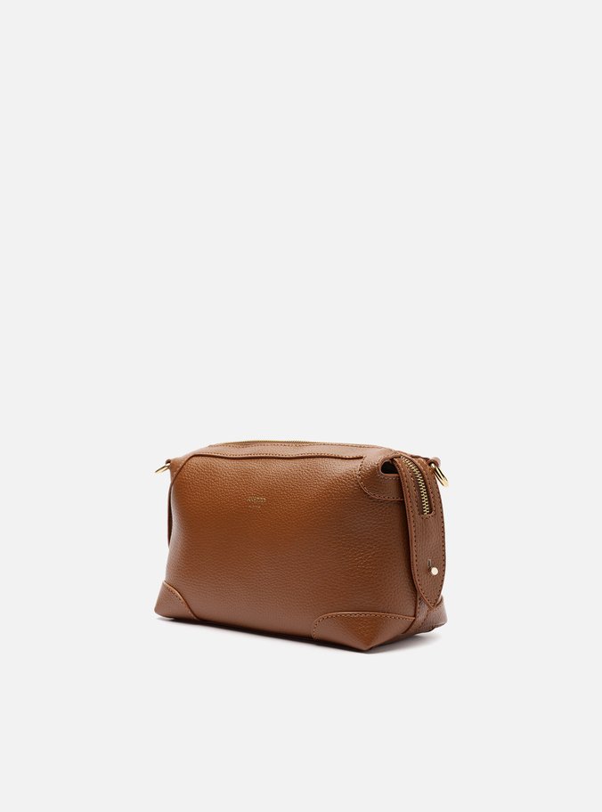 Bolsa Tiracolo Marrom Pequena Recortes