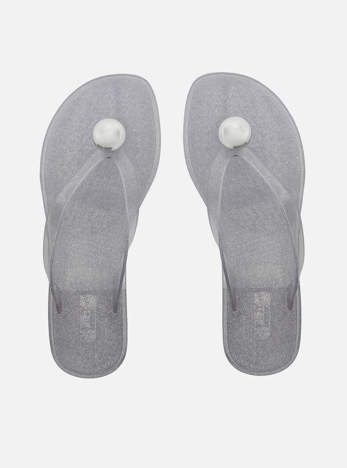 Chinelo Prata Jelly Glow Esfera