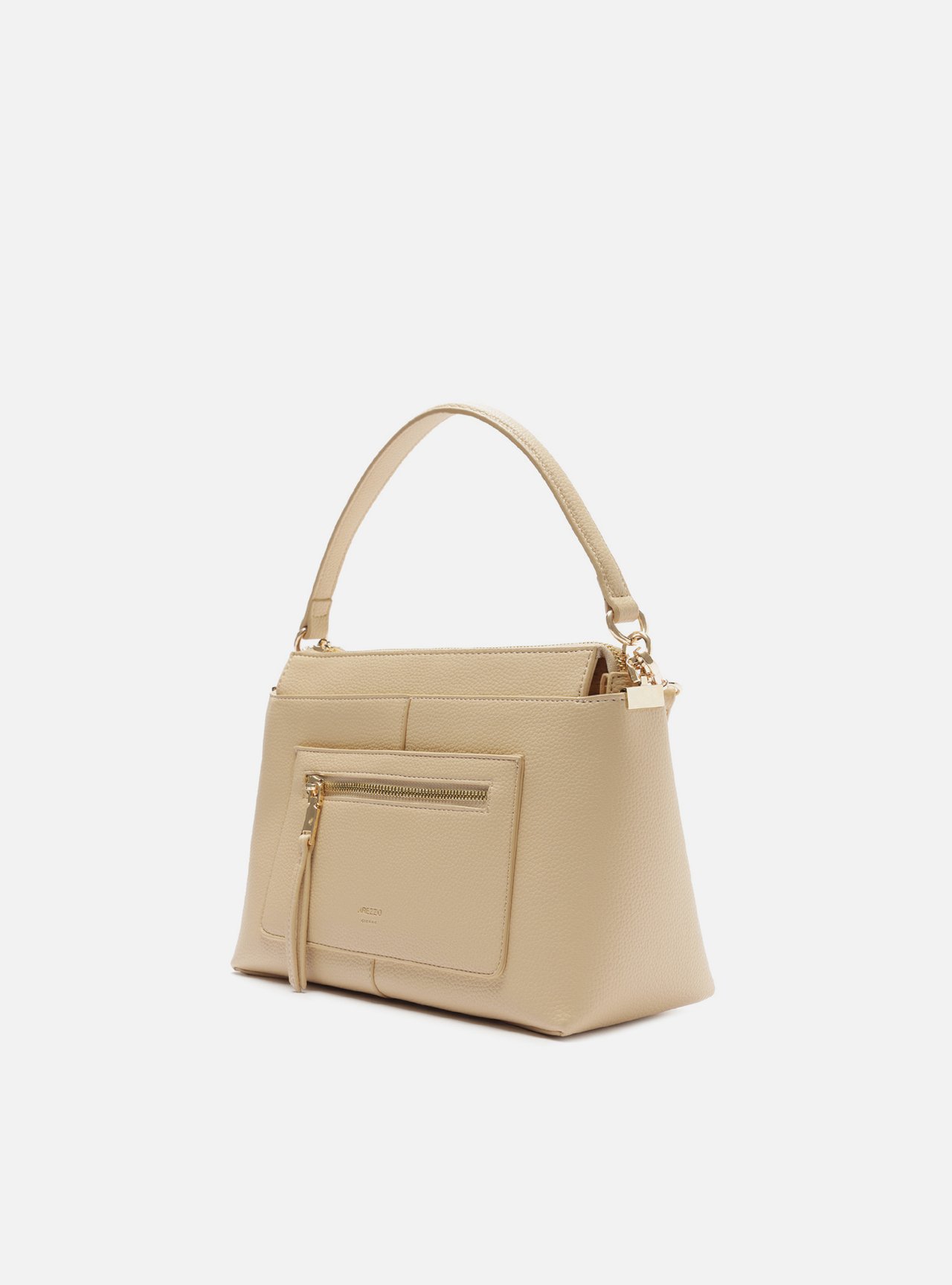 Bolsa Tote Bege Média Bolso Frontal — foto 2