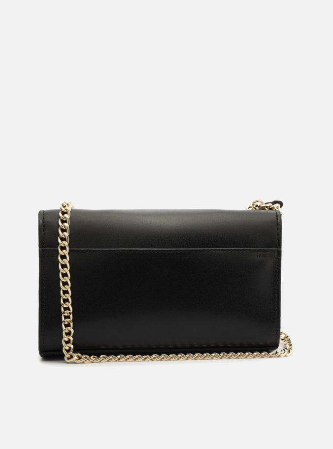 Bolsa Tiracolo Preta Couro Abraccio Pequena