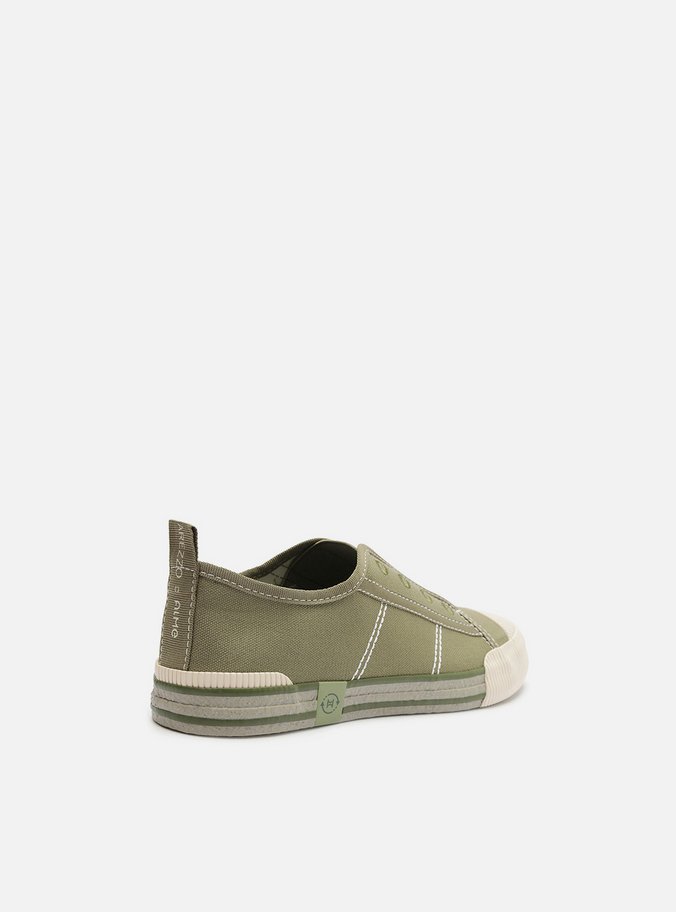 Tênis Slip On Verde Lona Collab Alme