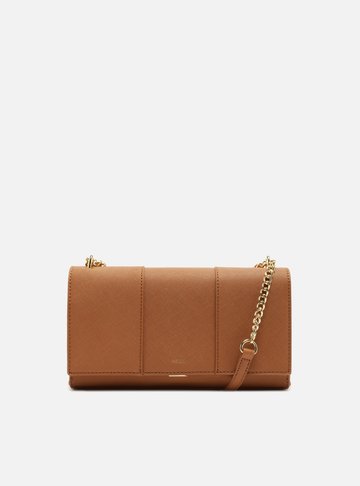 Bolsa Tiracolo Marrom Média Recortes