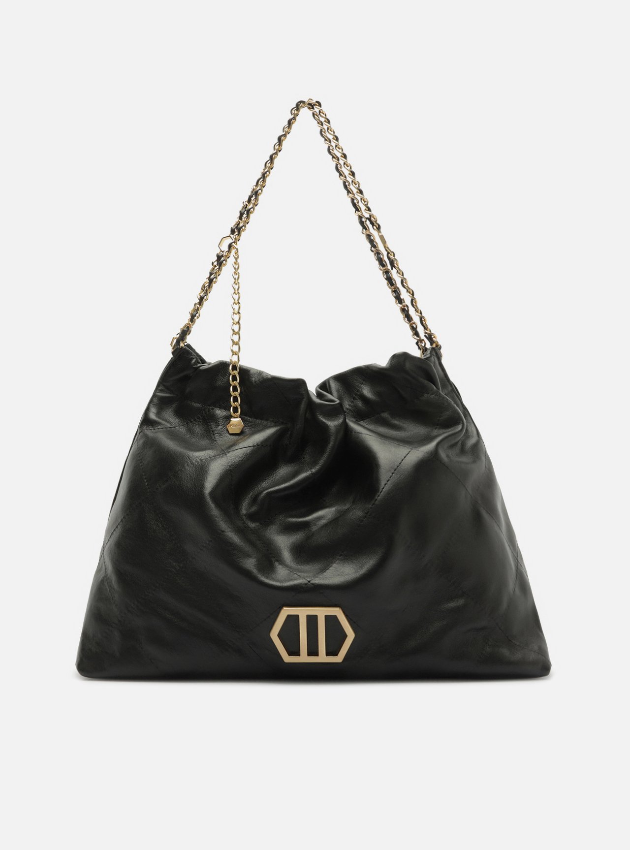 Bolsa Hobo Preta Couro Esther Grande — foto 1