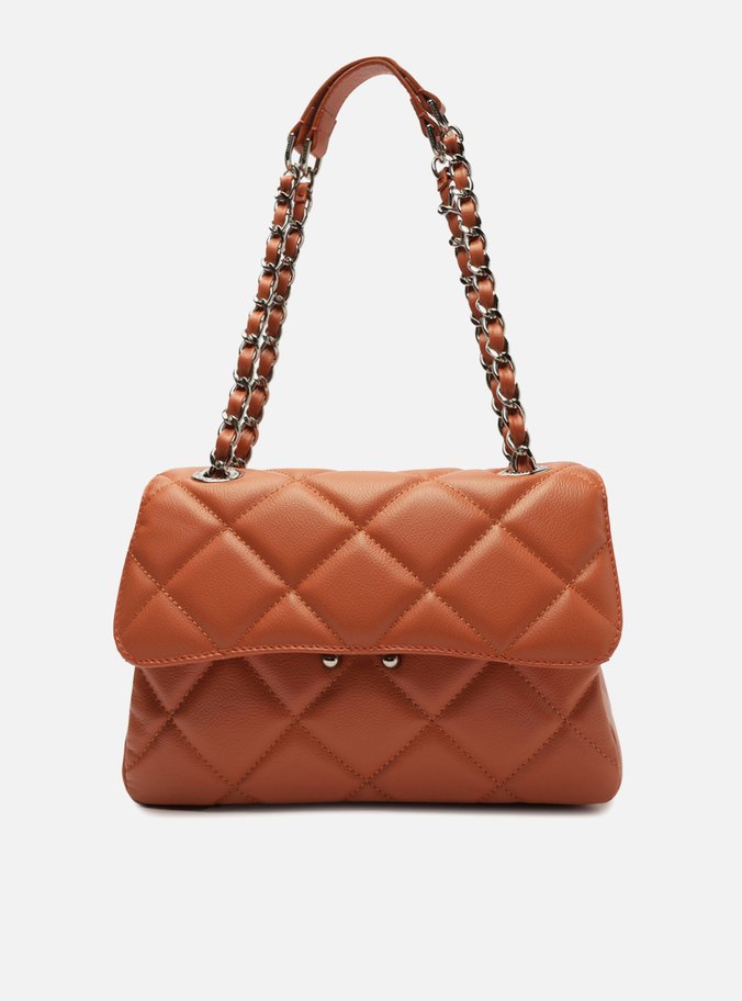 Bolsa Tiracolo Laranja Couro Mizz Média