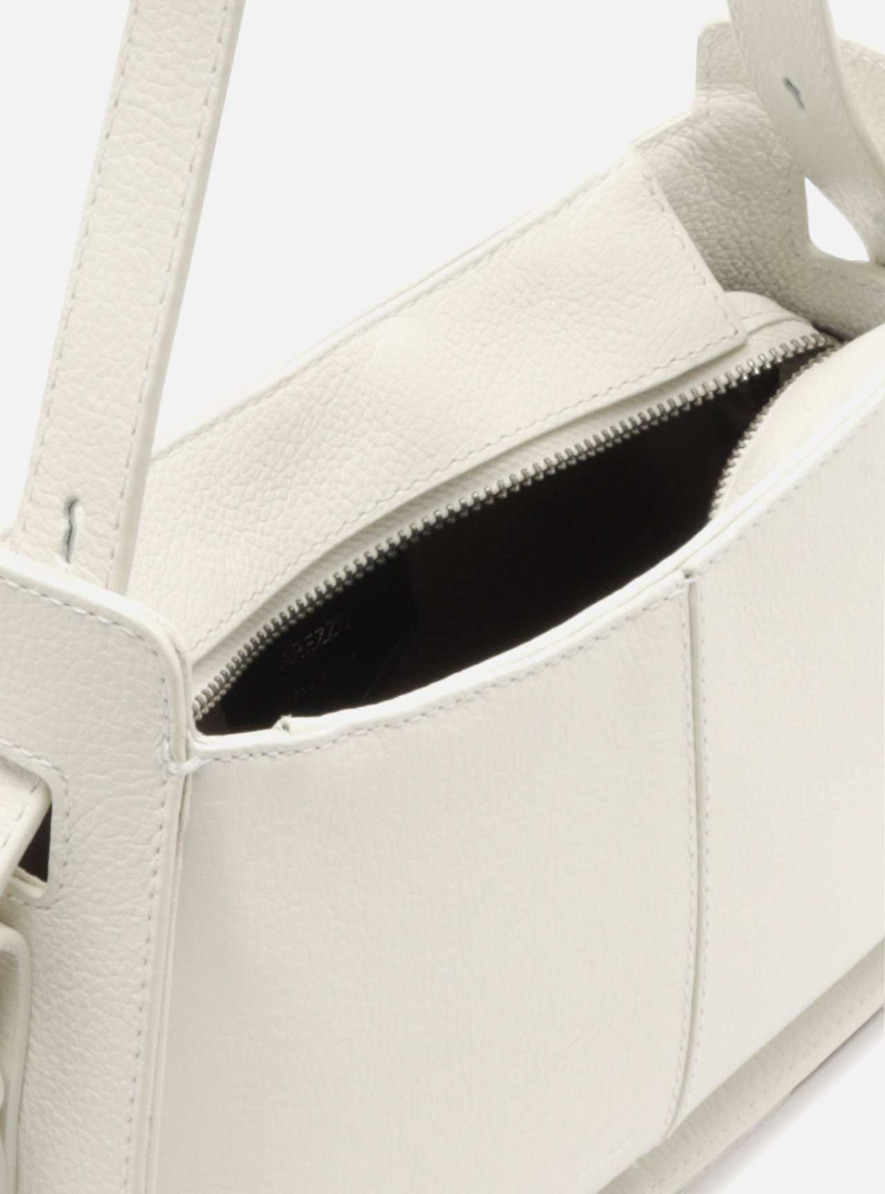 Bolsa Hobo Branca Couro Média — foto 4