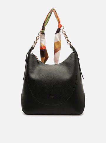 Bolsa Hobo Preta Grande Alça Lenço