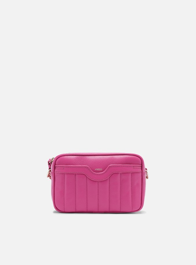 Bolsa Tiracolo Rosa Couro Francine Pequena Cúrcuma
