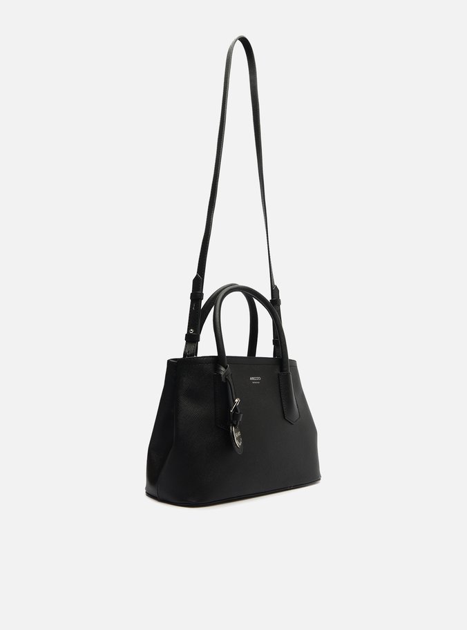 Bolsa Tote Preta Giorno Média Bag Charm