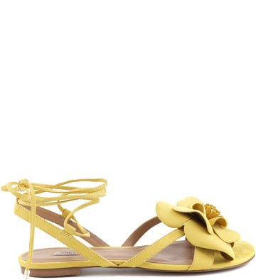 Rasteira Lace Up Flor Sol