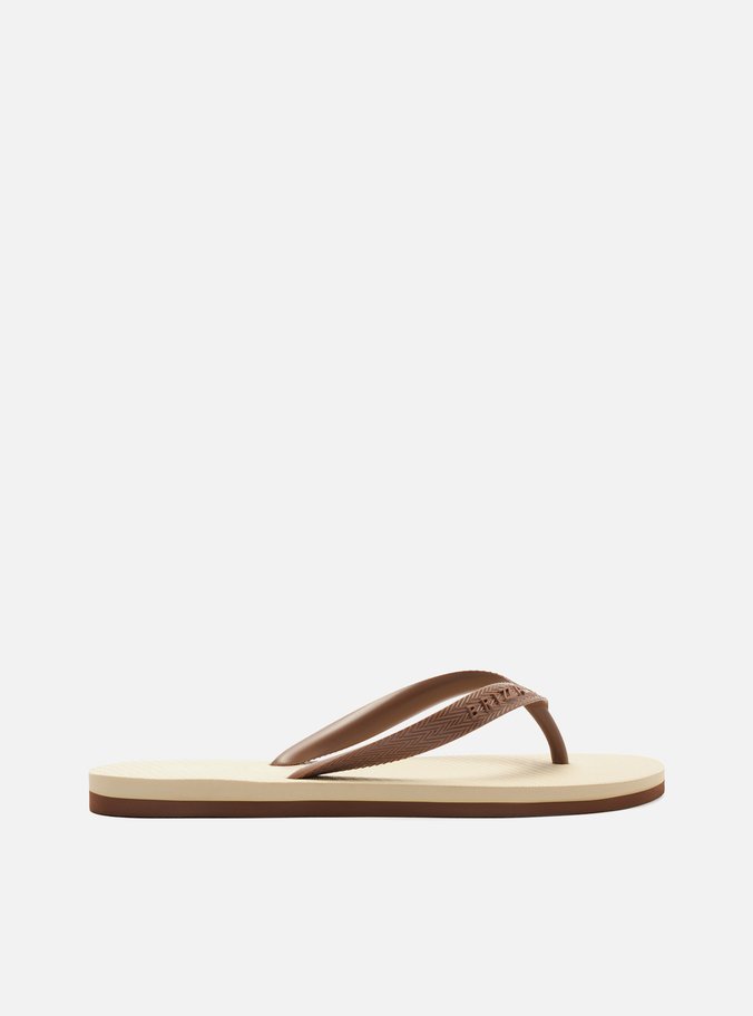 Chinelo de Dedo Marrom Coffee Bicolor Roma