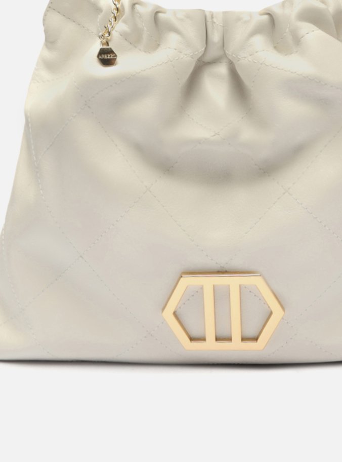 Bolsa Hobo Branca Couro Esther Grande