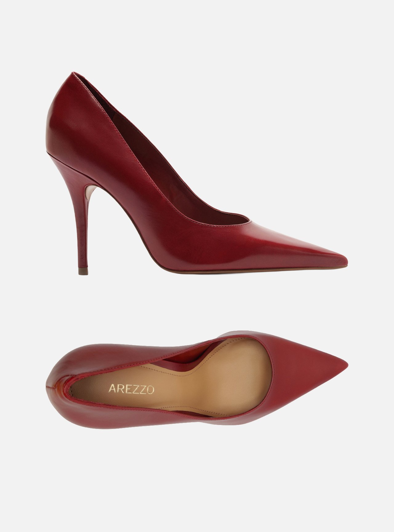 Scarpin Vermelho Couro Salto Fino — foto 5