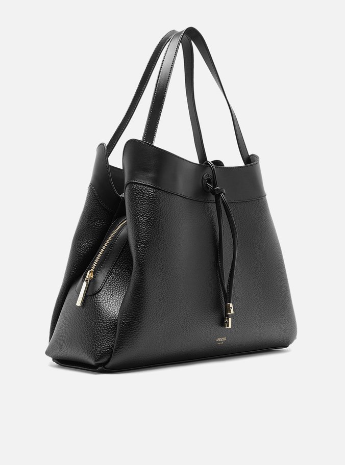 Bolsa Hobo Preta Grande Bag Charm