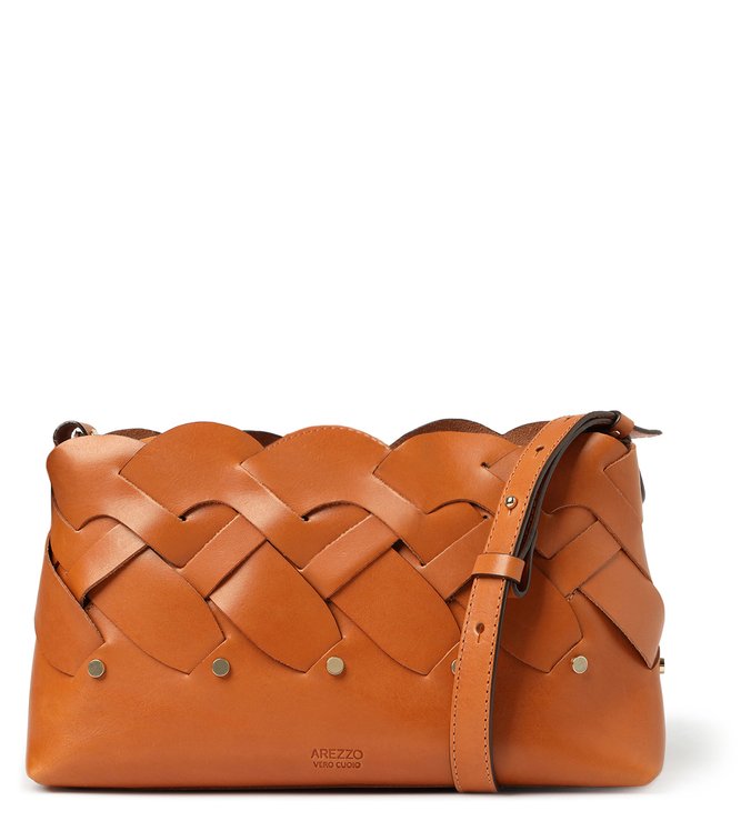 Bolsa de Couro Marrom Tiracolo Pequena Aline