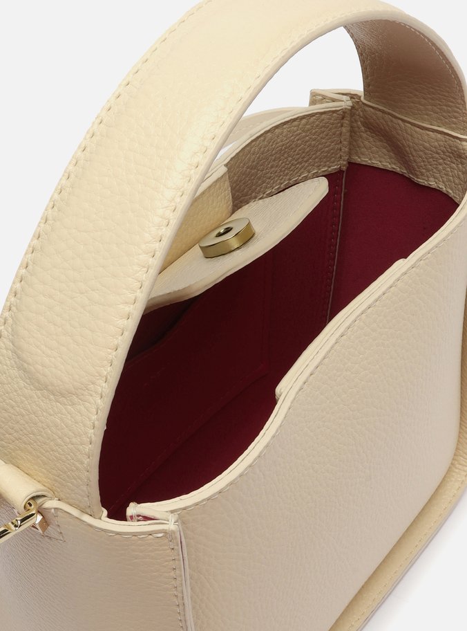 Bolsa Tote Off-White Couro Pouch Pequena