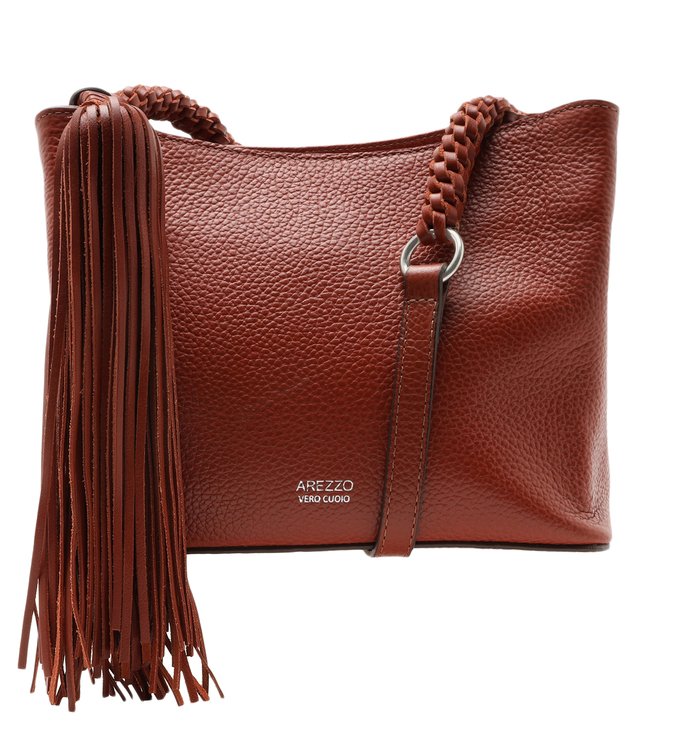Bolsa Tiracolo Couro Cecília Média Hot Pepper