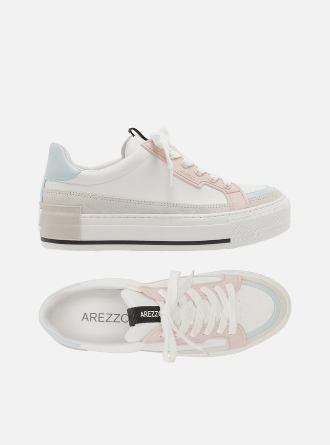 Tênis Branco e Rosa Flatform Amarração
