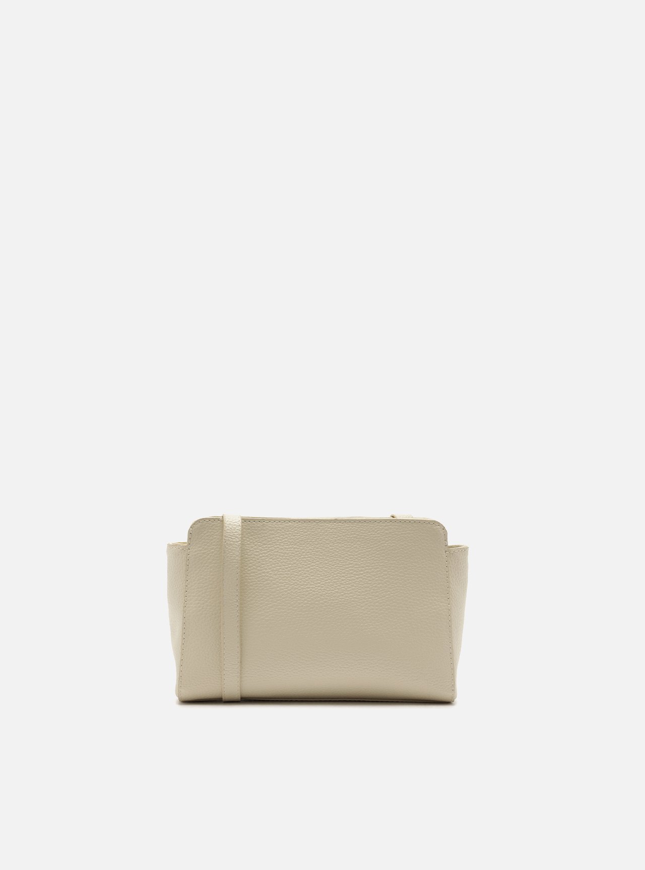 Bolsa Tiracolo Off White Pequena Zíper — foto 3
