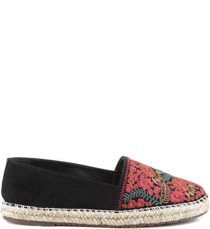 Espadrille Floral preta