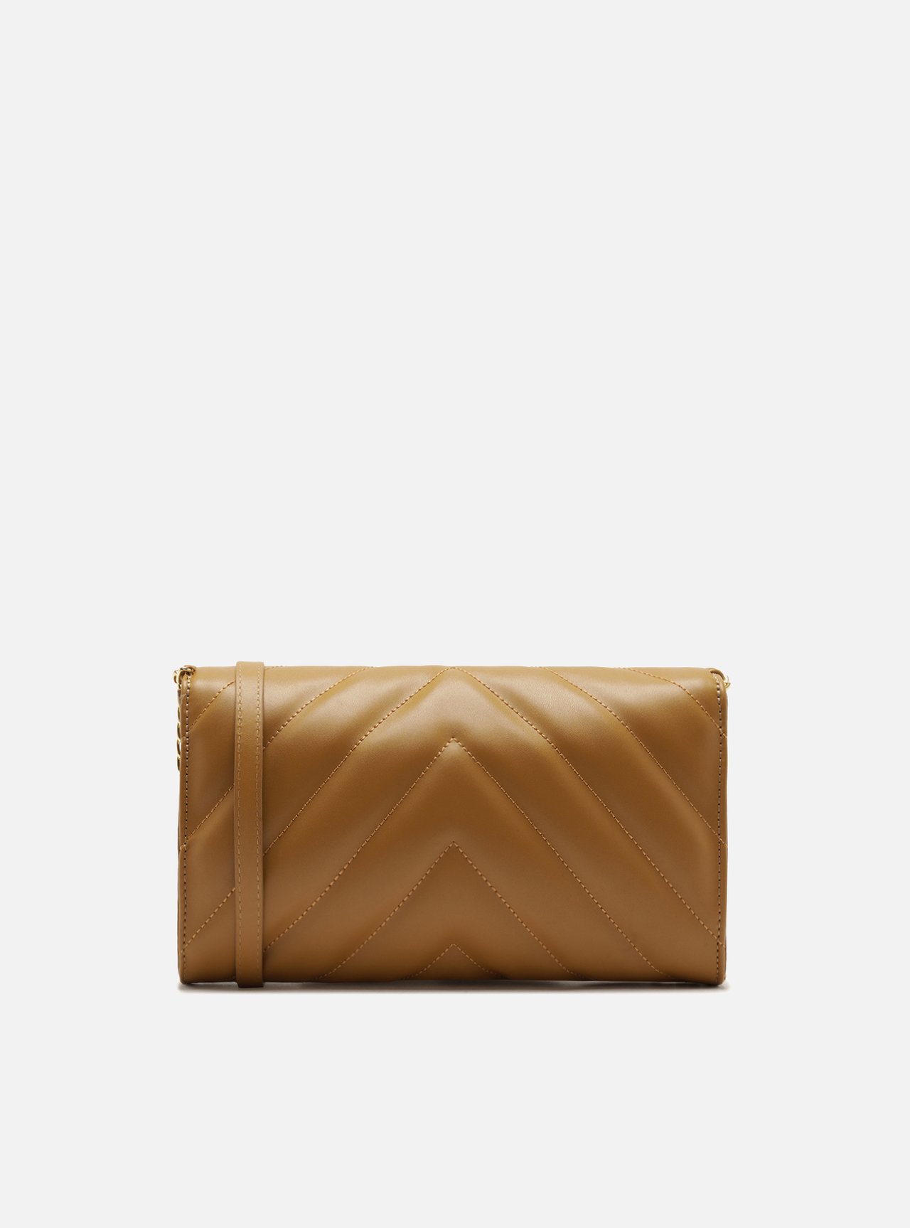 Bolsa Tiracolo Marrom Média Matelassê Corrente — foto 3