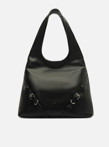 Arezzo — Bolsa Hobo Preta Grande Fivelas