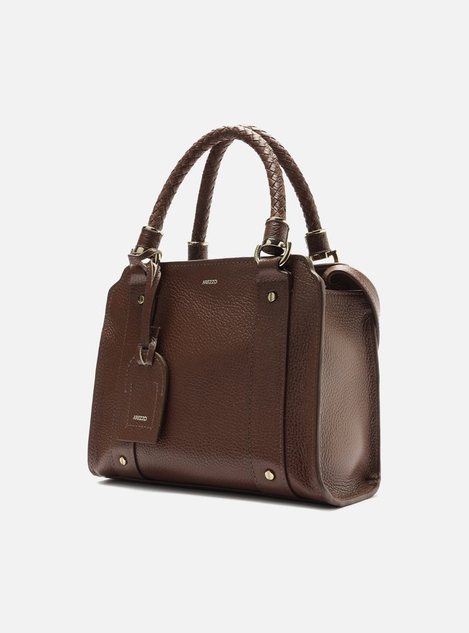 Bolsa Tote Marrom Escuro Couro Piazza Média