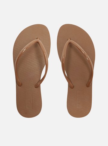 Arezzo — Chinelo de Dedo Marrom Tiras Brizza
