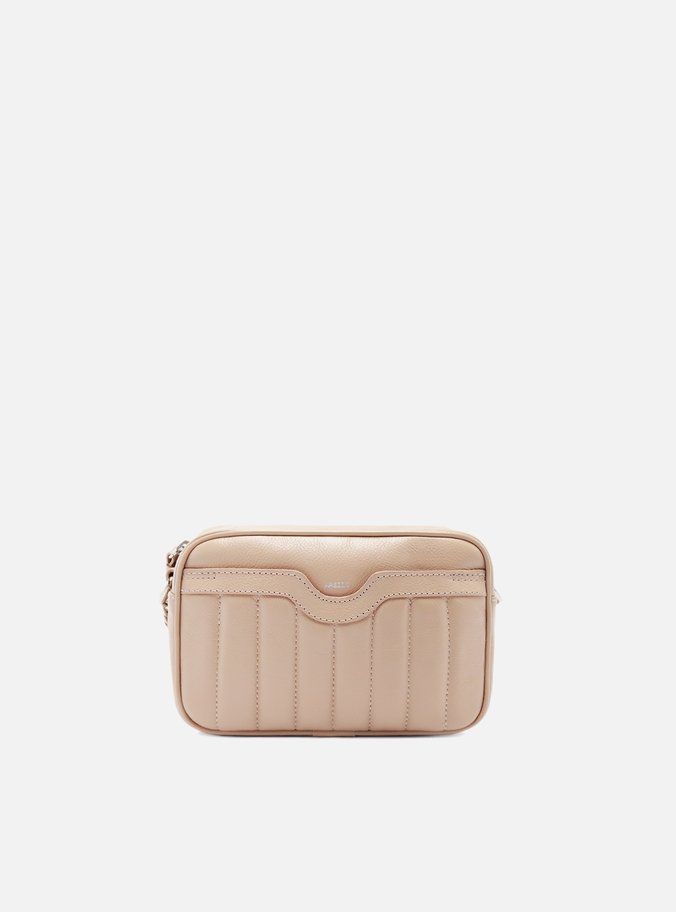 Bolsa Tiracolo Nude Couro Francine Pequena Costuras