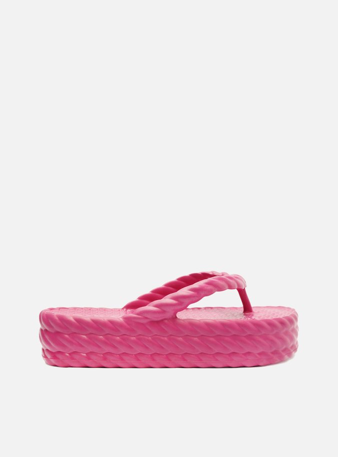 Sandália Rosa Flatform Marrocos Mid