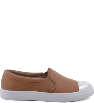 Slip-on Statement Couro Nude-Rose