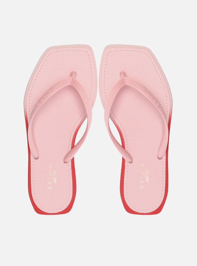 Chinelo de Dedo Rosa Square Brizza Color