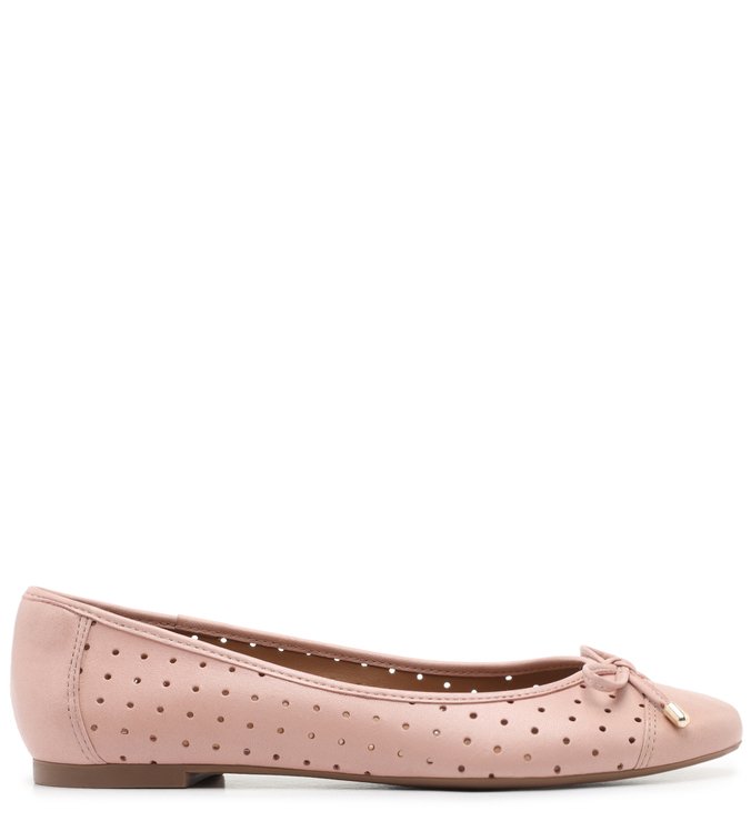 Sapatilha Rosa Bico Redondo Cestaria Laço