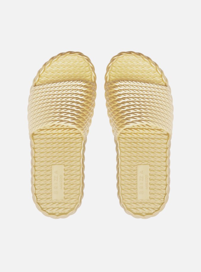 Chinelo Slide Dourado Marrocos La Sirene
