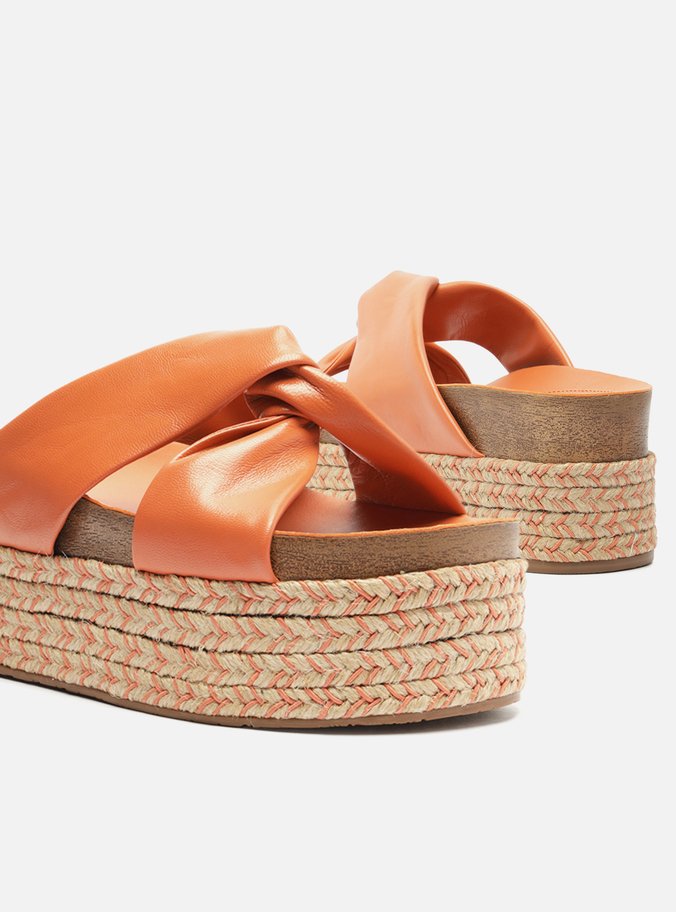Sandália Flatform Nó Laranja