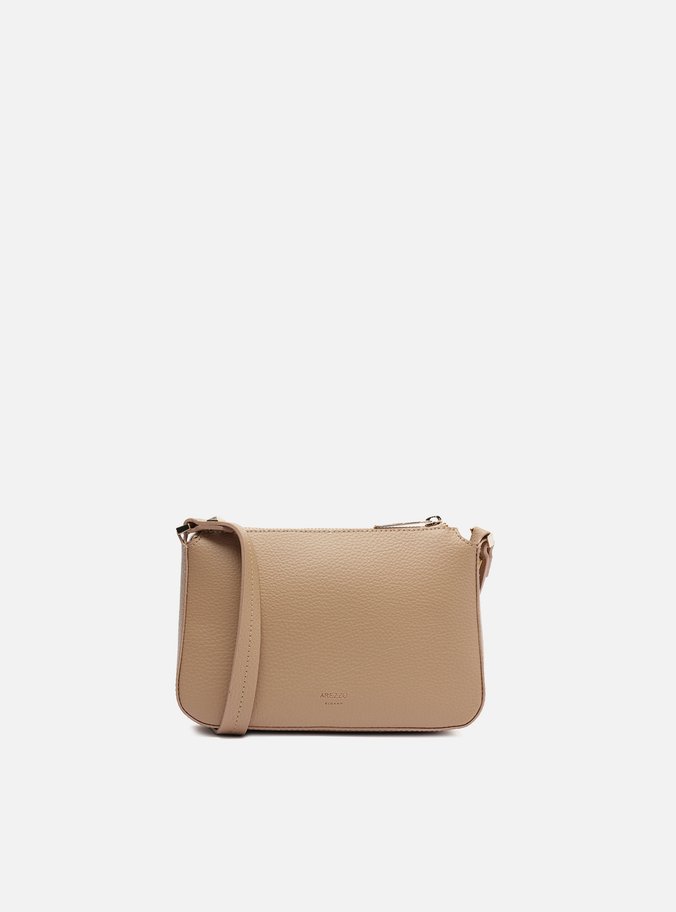 Bolsa Tiracolo Bege Pequena Encaixe Metal