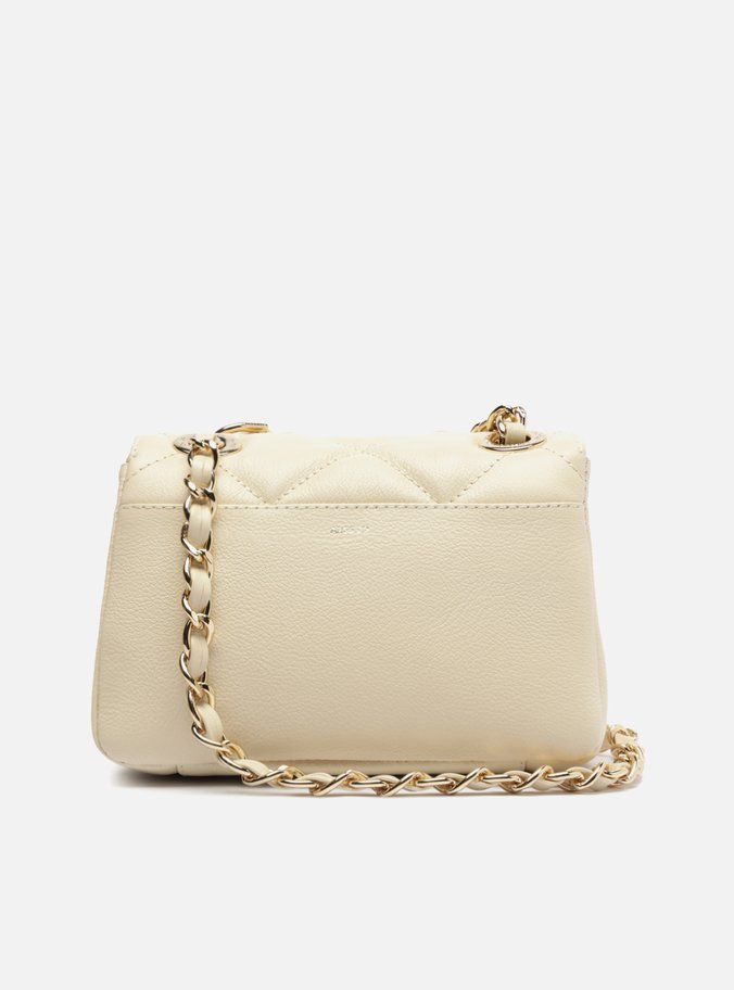 Bolsa Tiracolo Off-White Couro Mizz Pequena Tachas