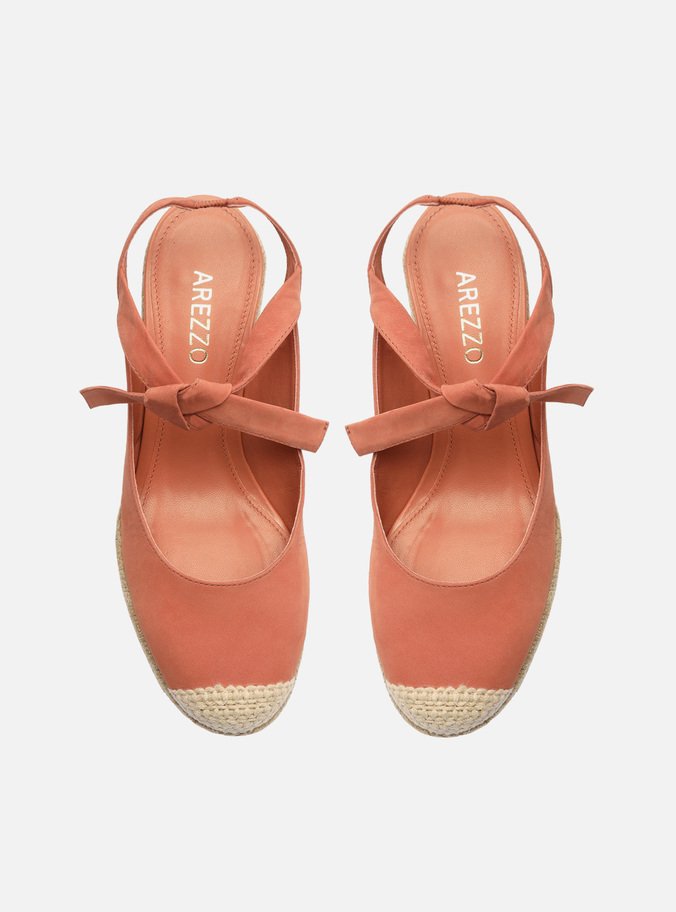 Espadrille Rosa Nobuck Anabela Lace Up