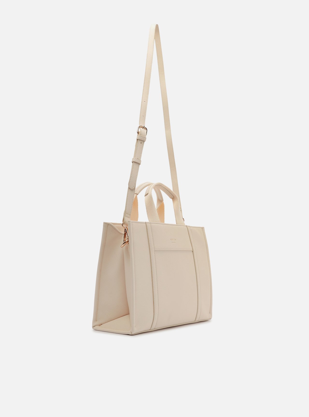 Bolsa Tote Off White Média Bolso Frontal — foto 5