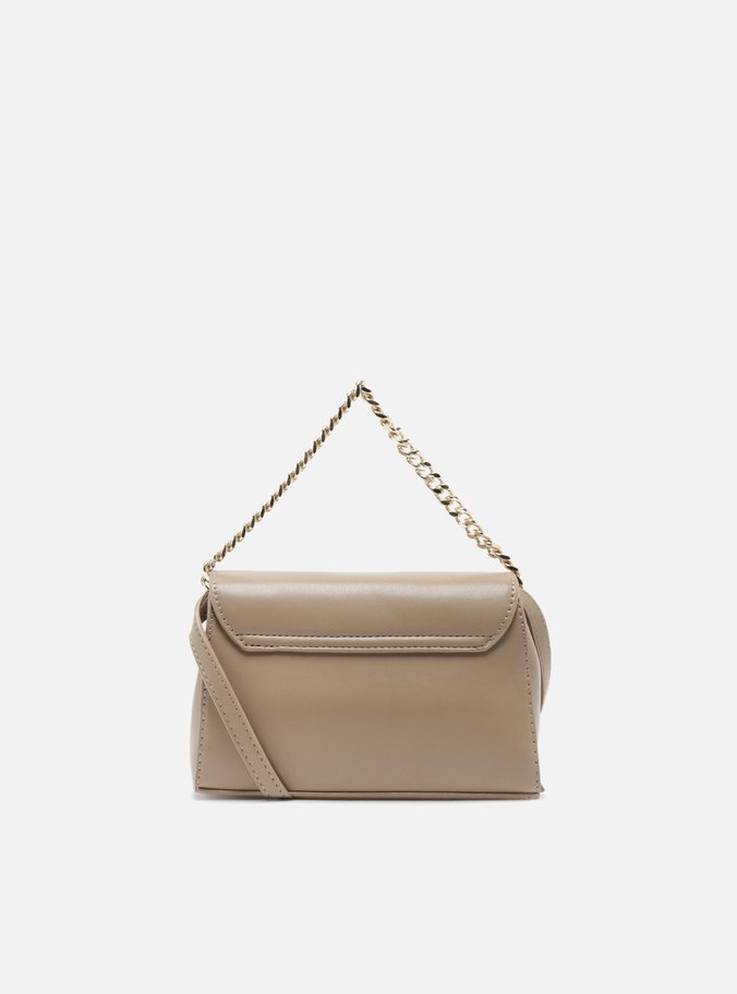 Bolsa Tiracolo Marrom Pequena Corrente Metal