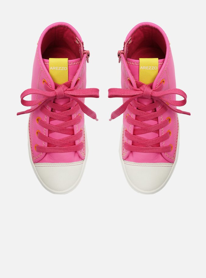 Tênis Infantil Rosa Pink Cano Alto
