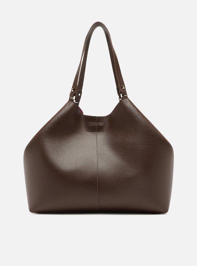 Bolsa Shopping Marrom Grande Encaixe Metal