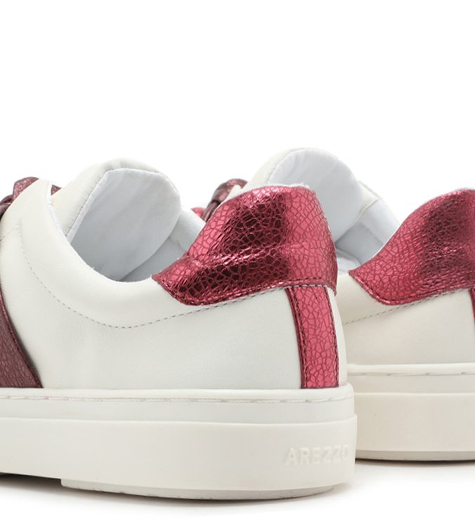 Tênis Slip On Branco Couro ZZ Girl Nó Metalizado Colorido