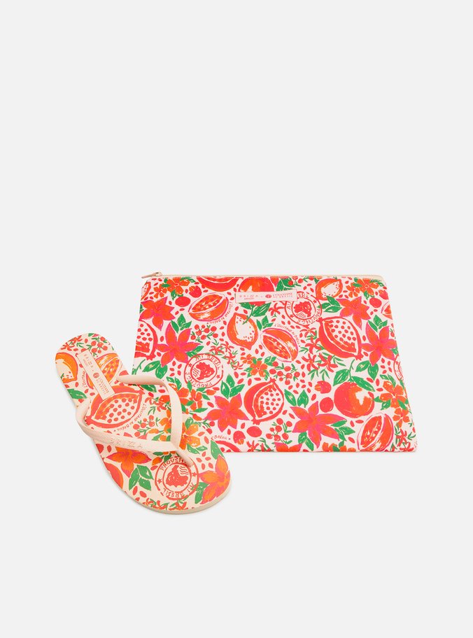 Chinelo de Dedo Rosa Romã  Collab Loccitane