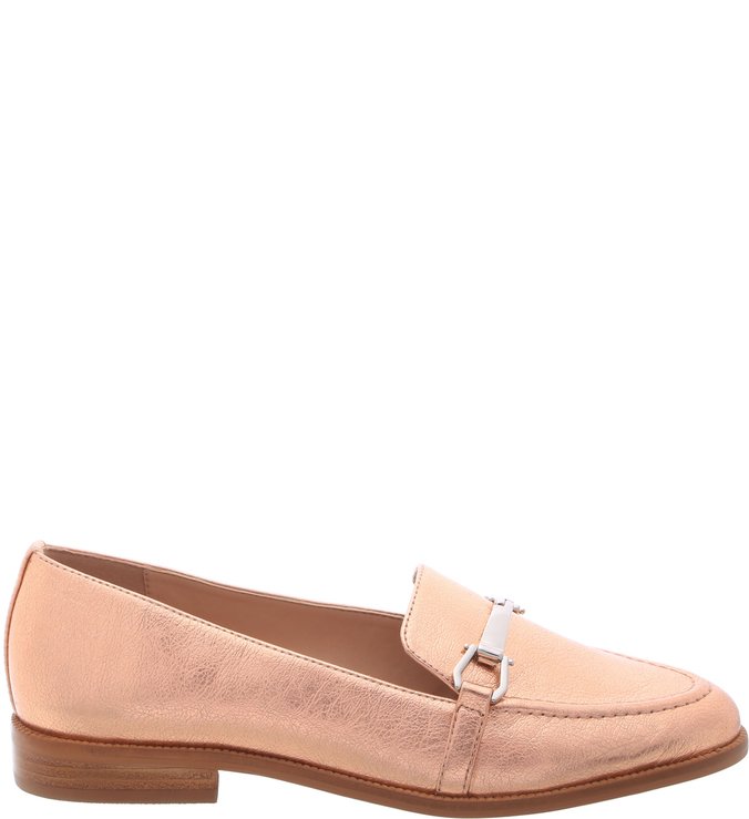 Mocassim Metal Shine Rose