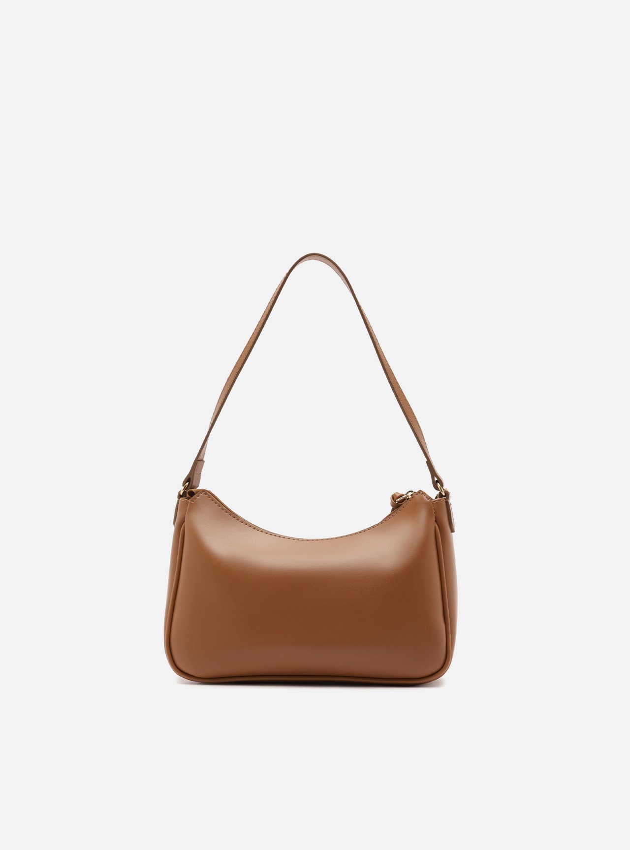 Bolsa Shoulder Marrom Pequena Corrente Dourada — foto 3