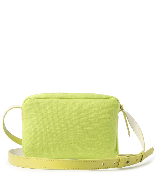 Bolsa Tiracolo Verde Lona Clara Pequena