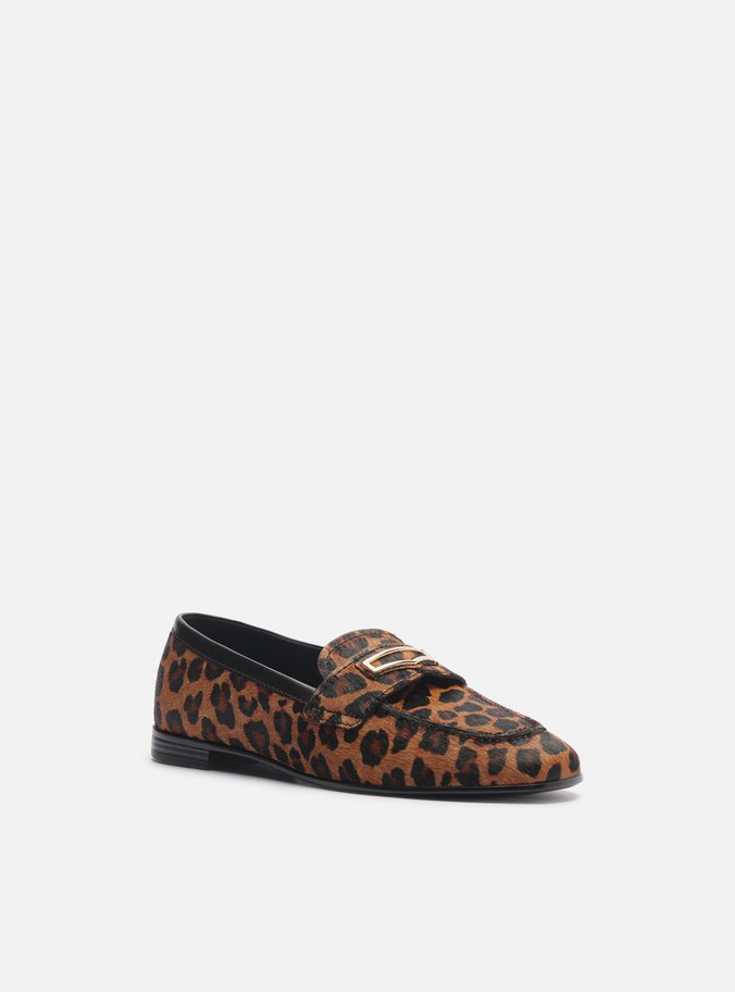 Mocassim Animal Print Tira Metal