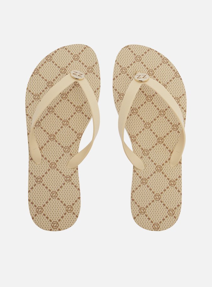 Chinelo de Dedo Off White Flatform Metais Brizza