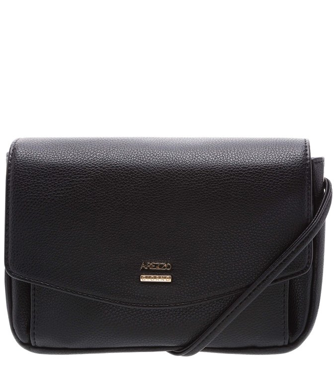 Bolsa Tiracolo Retangular Pequena Preta